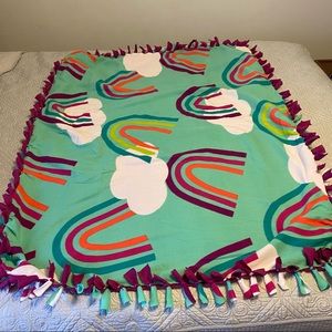 Rainbow NoSew Throw 54x40